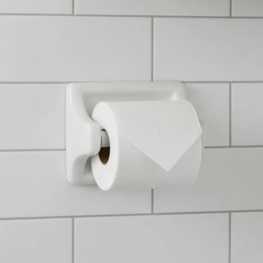 Vintage MCM HomeSource Ceramic Tile Paper Holder White H10 NOS Bathroom
